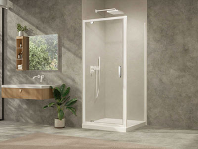 Paroi de douche fixe Ancoswing 80 cm profilé blanc