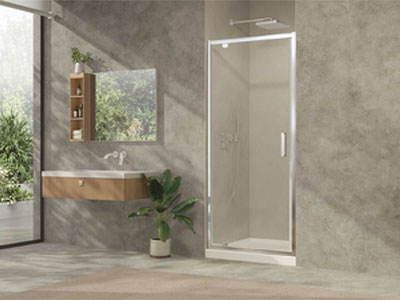 Porte de douche pivotante Ancoswing 80 cm profilé blanc
