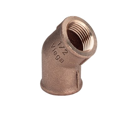 Coudes 45° femelle / femelle bronze