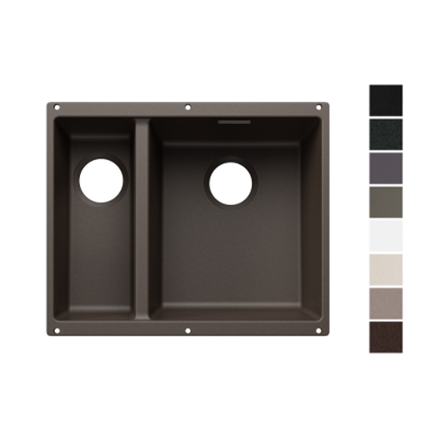 Subline 340/160-U grande cuve à droite pour module couleur - Evier Blanco