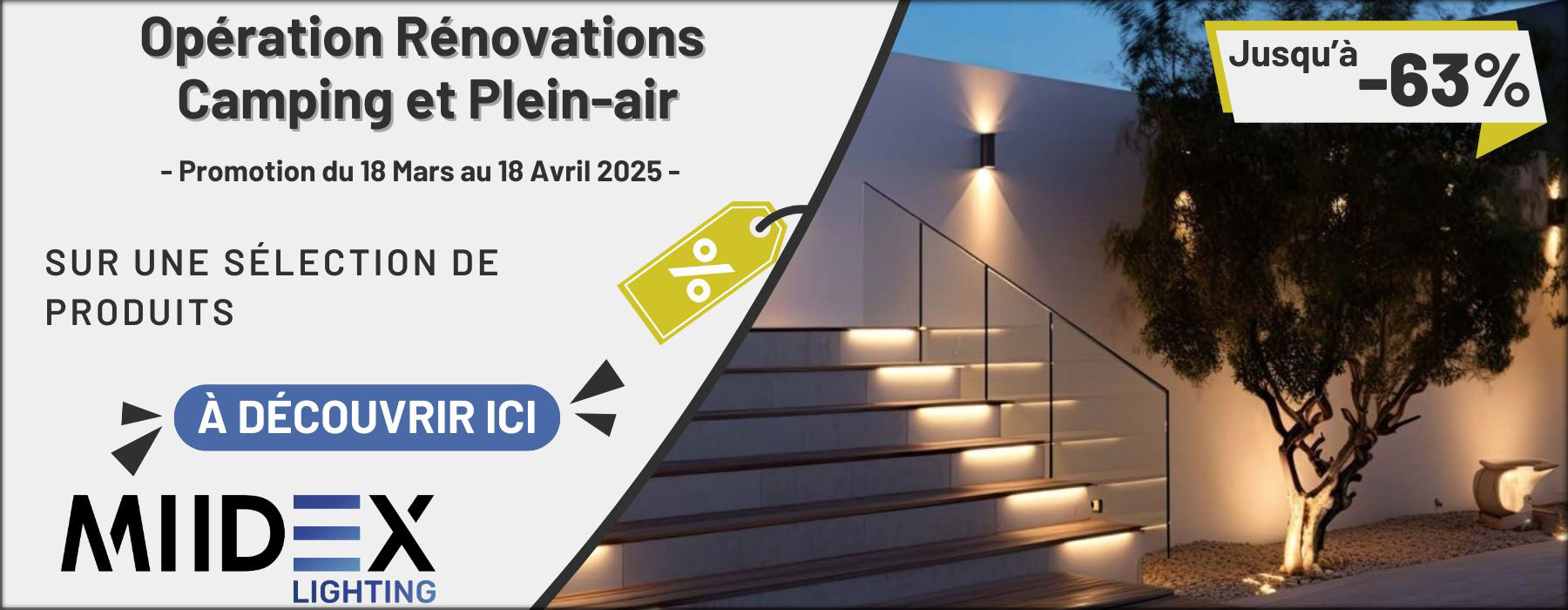 Promo Miidex Lighting camping plein air