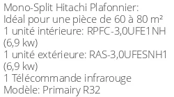 Climatiseur Plafonnier Primairy 6,5 kWatts