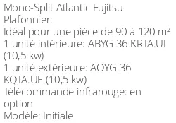 Climatiseur Plafonnier Initiale 9,5 kWatts Triphasé