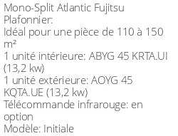 Climatiseur Plafonnier Initiale 12,1 kWatts Triphasé