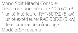 Climatiseur Console Shirokuma 5 kWatts