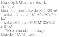 Armoire de climatisation PSA-M Inverter 9,4 kWatts Triphasé