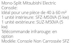 Climatiseur Console Non Carrossée SFZ, 5 kWatts