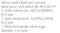 Climatiseur Console, 5 kWatts