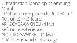 Climatiseur Mural WindFree Elite, 4 kWatts R32