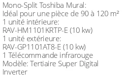 Climatiseur Mural Tertiaire Super Digital Inverter, 10 kWatts Triphasé