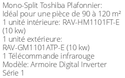 Climatiseur Armoire Digital Inverter Série 1, 9,5 kWatts Monophasé
