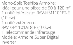 Climatiseur Armoire Super Digital Inverter, 10 kWatts Triphasé