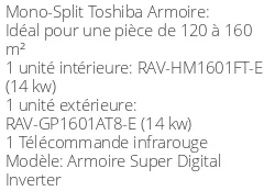 Climatiseur Armoire Super Digital Inverter, 14 kWatts Triphasé