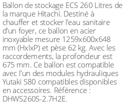 Ballon de stockage ECS 260 Litres