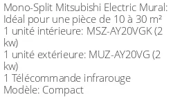 Climatiseur Mural Compact 2 kWatts