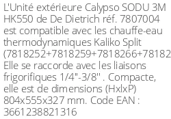 Unité extérieure chauffe-eau thermodynamique SODU 3M 7807004