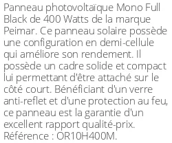 Panneau photovoltaïque Mono Full Black, 400 Watts