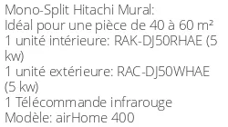 Climatiseur mural airHome 400 5 kWatts