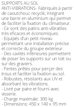 Jeu de supports Sol Rubber Big Foot 450 mm