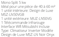 Climatiseur Mural Mitsubishi MSZ-LN50VGB