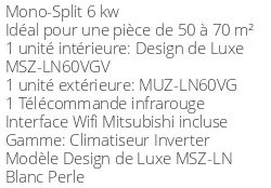Climatiseur Mural Mitsubishi MSZ-LN60VGV