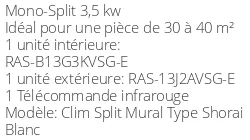 Climatiseur Mural Toshiba Toshiba Shorai Edge 13 + RAS-13J2AVSG-E