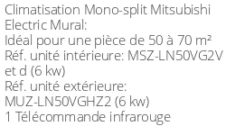 Climatiseur Mural Design Premium + 6 kWatts Blanc Perle R32