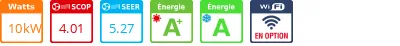 Climatisation gainable Utopia Prime, 10 kWatts Triphasé R410 - Product features image