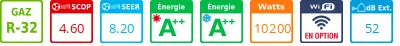Mitsubishi Quintuple-split MXZ-5F102VF + 4 X MSZ-EF18VGS + MFZ-KT25VG - Product features image