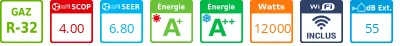 Mitsubishi Quintuple-split MXZ-6F122VF + MSZ-AY15VGK + MSZ-AY20VGK + 2 X MSZ-AY25VGK + MSZ-AY35VGK - Product features image