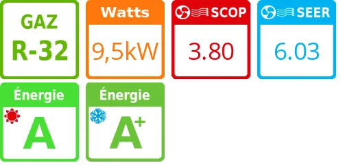 Climatiseur Console Éco Dojo 9,5 kWatts - Product features image