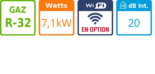 Split mural Sensira FTXF-D - 7,1 kWatts - Daikin - Réf : FTXF71D - Product features image