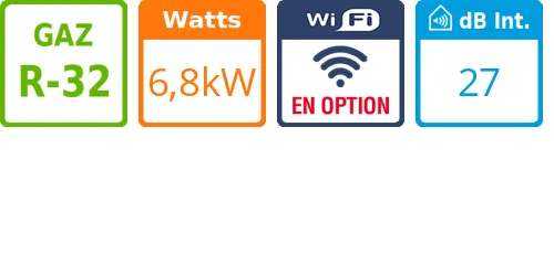 Plafonnier Apparent - 6,8 kWatts - Daikin - Réf : FHA71A9 - Product features image