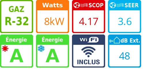 Climatiseur quadri split Design Premium MXZ-4F80VF4, Tailles 25 + 25 + 25 + 50 Rouge Rubis - Product features image