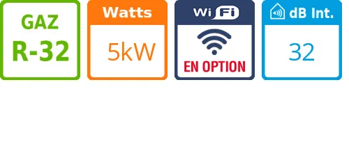 Cassette 4 voies 600 X 600 - 5 kWatts - Hitachi - Réf : RAI-50RPE - Product features image