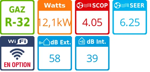Climatiseur Plafonnier Initiale 12,1 kWatts Monophasé - Product features image