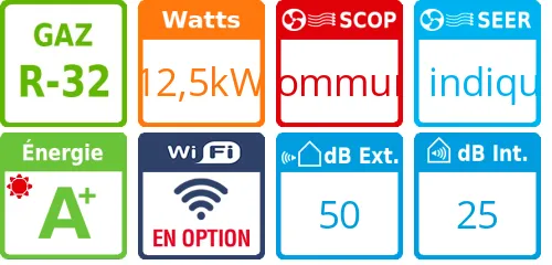 Climatisation gainable PEAD-M Power Inverter, 12,5 kWatts Monophasé - Product features image