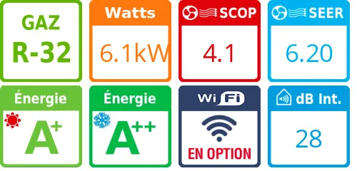 Console Design - 6.1 kWatts - Mitsubishi Electric - Réf : MFZ-KT60VG - Product features image