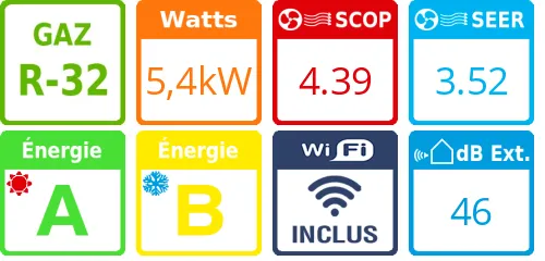 Climatiseur bi split Design Premium MXZ-3F54VF4, Tailles 35 + 35 Rouge Rubis - Product features image