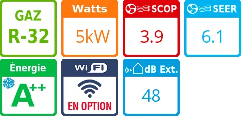 Climatiseur Plafonnier Petite Puissance 5 kWatts - Product features image