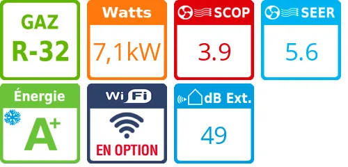 Climatiseur Plafonnier Petite Puissance 7,1 kWatts - Product features image