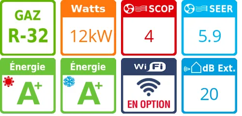 Climatiseur Plafonnier Grande Puissance 12/12 kWatts Monophasé - Product features image