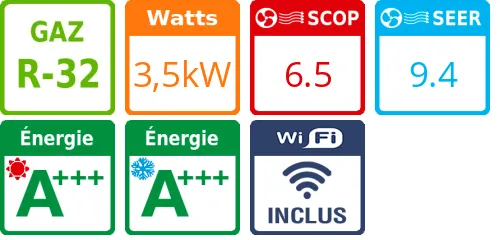 Climatiseur Mural Ultimate + 3,5 kWatts - Product features image