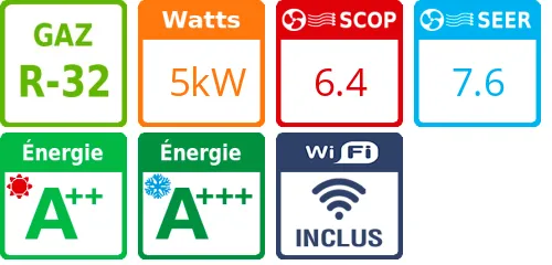 Climatiseur Mural Ultimate + 5 kWatts - Product features image