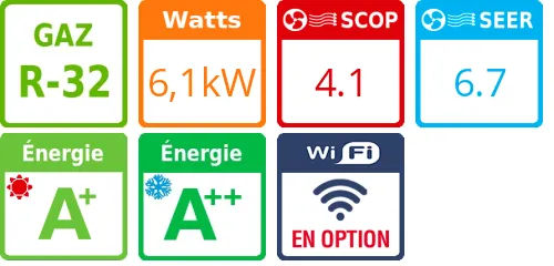Climatiseur Console Design + 6,1 kWatts - Product features image