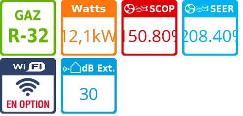 Armoire de climatisation PSA-M Inverter 12,1 kWatts Monophasé - Product features image