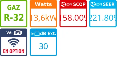 Armoire de climatisation PSA-M Inverter 13,6 kWatts Triphasé - Product features image