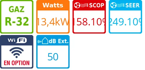 Armoire de climatisation PSA-M Power Inverter 13,4 kWatts Monophasé - Product features image