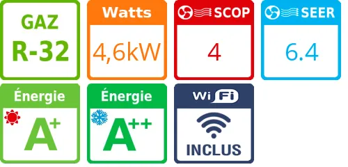 Climatiseur Mural HDLE Aura 4,6 kWatts - Product features image