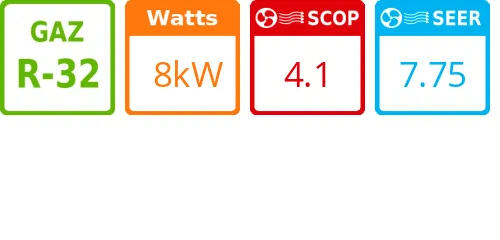 Unité extérieure Multi-split 9.3 kWatts 4 sorties - R32 - Samsung - Réf : AJ080TXJ4KG/EU - Product features image